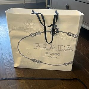 Prada shopping bag and ribbon